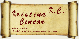 Kristina Cincar vizit kartica
